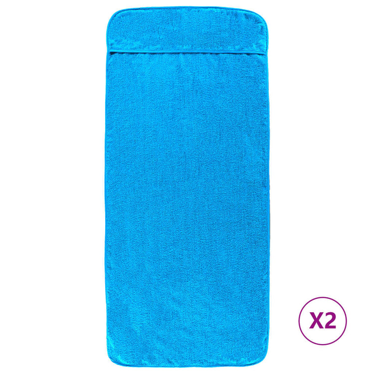 Serviettes de brin de vidaxl 2 pcs 400 g m² 60x135 cm TURQUISE