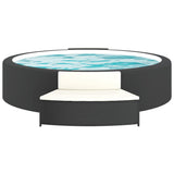 Bancs de spa Vidaxl avec oreillers 2 St Poly Rattan Black - afbeelding 3