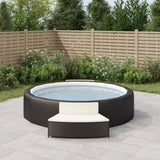 Bancs de spa Vidaxl avec oreillers 2 St Poly Rattan Black - afbeelding 1