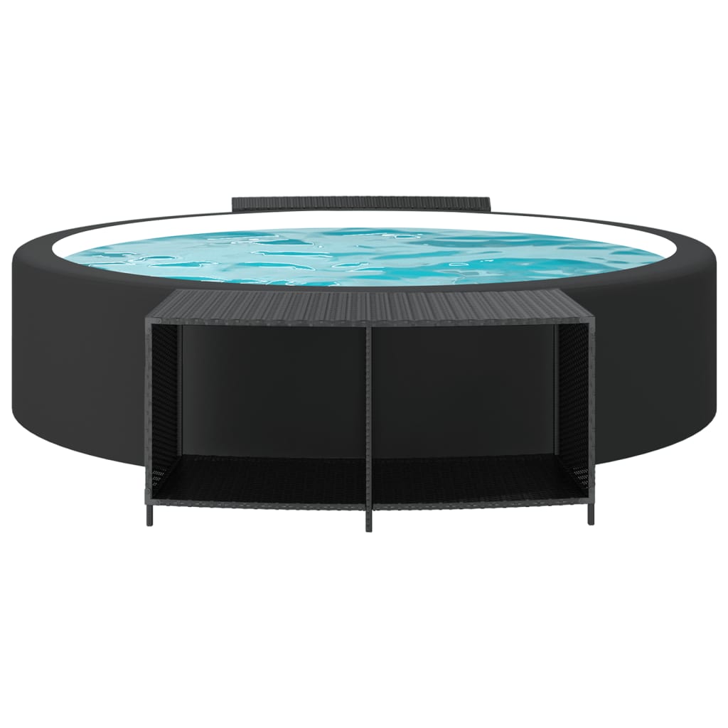 Vidaxl Storage Scores 2 St Poly Rattan Black
