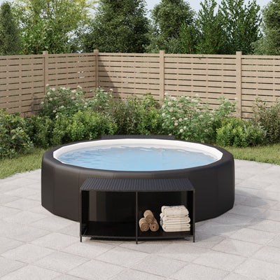 Vidaxl Storage Scores 2 St Poly Rattan Black