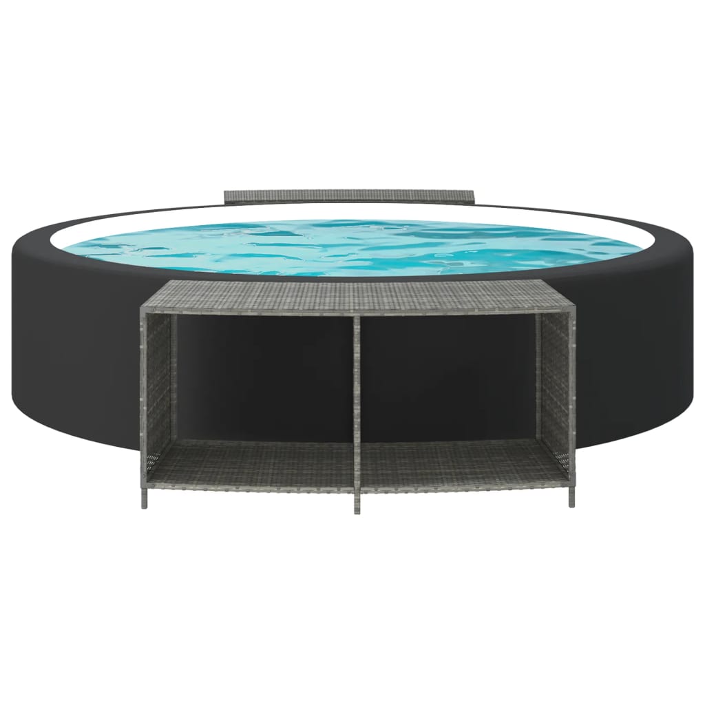 Vidaxl Storage Scores 2 St Poly Rattan Gray