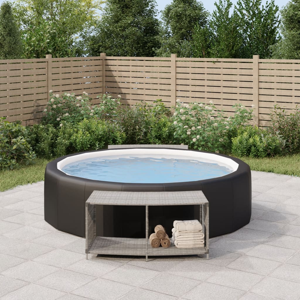 Vidaxl Storage Scores 2 St Poly Rattan Gray