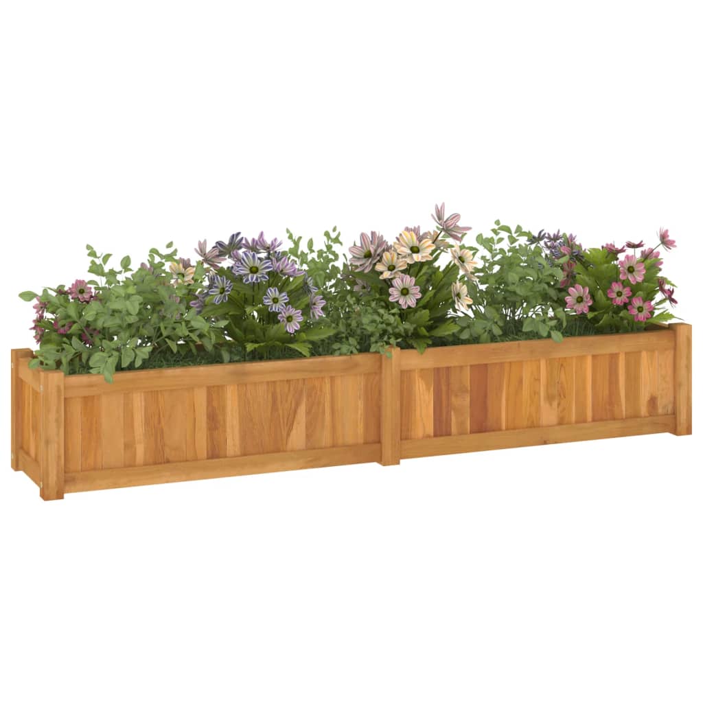 Vidaxl Planter surélevé 150x30x25 cm en bois de teck solide