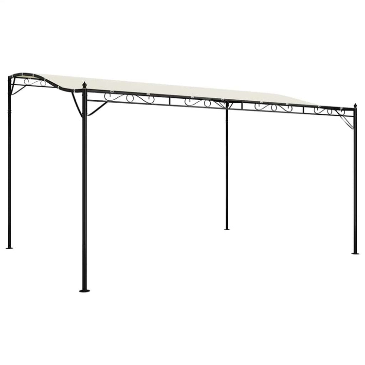Vidaxl Luifel 4x3 m 180 g m² en tissu et crème en acier -colore
