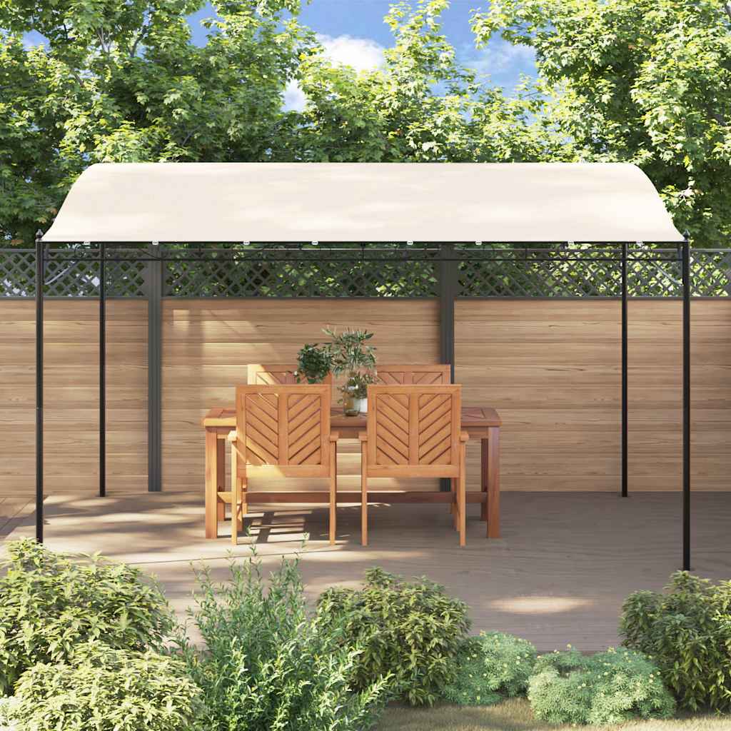 Vidaxl Luifel 4x3 m 180 g m² en tissu et crème en acier -colore
