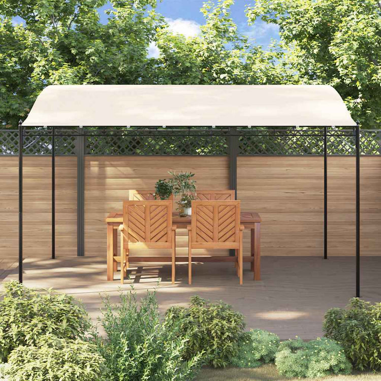 Vidaxl Luifel 4x3 m 180 g m² en tissu et crème en acier -colore
