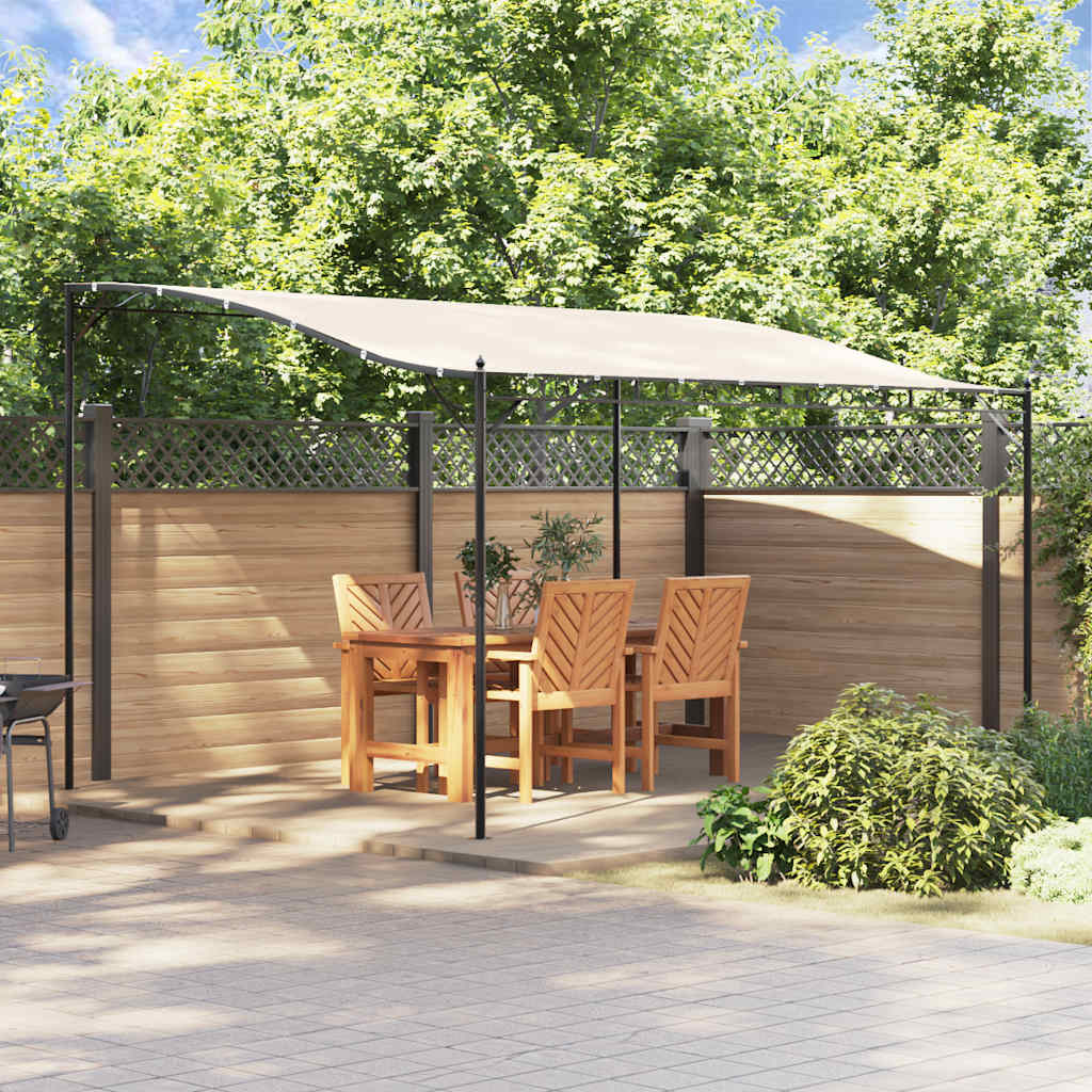 Vidaxl Luifel 4x3 m 180 g m² en tissu et crème en acier -colore
