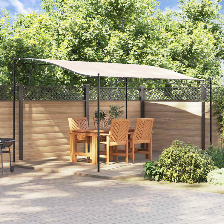 Vidaxl Luifel 4x3 m 180 g m² en tissu et crème en acier -colore