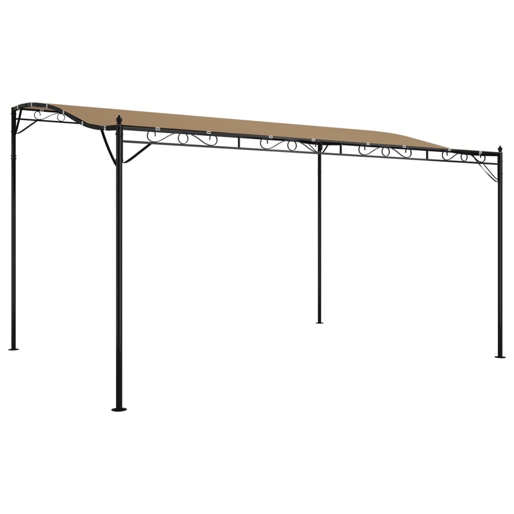 Vidaxl Luifel 4x3 m 180 g m² tissu et taupe en acier