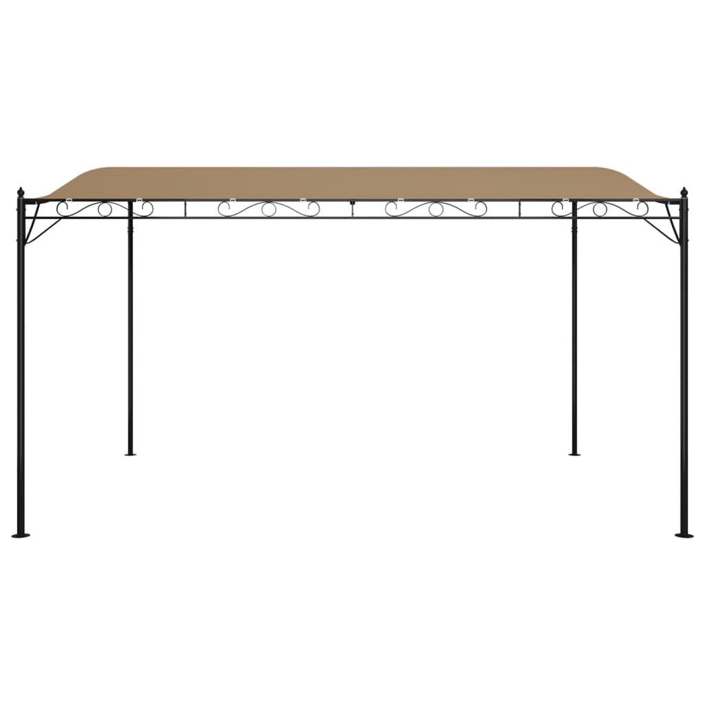 Vidaxl Luifel 4x3 m 180 g m² tissu et taupe en acier
