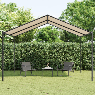 Vidaxl Garden Pavilion 4x4 m en acier et en tissu beige