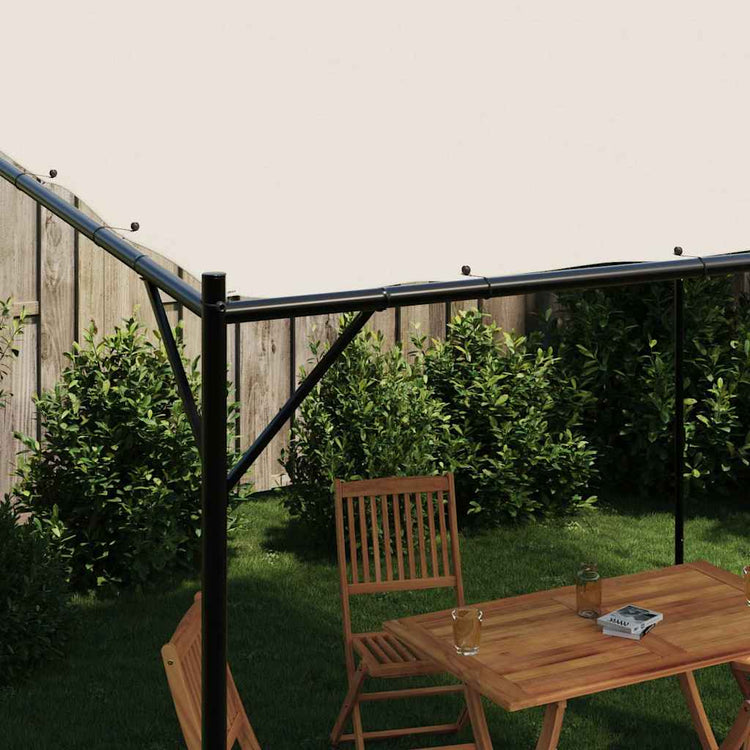 Vidaxl Arbor 4x4 m 180 g m² tissu et acier blanc