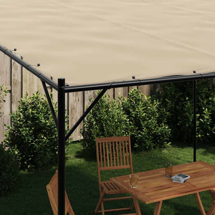 Vidaxl Arbor 4x4 m 180 g m² tissu et beige en acier