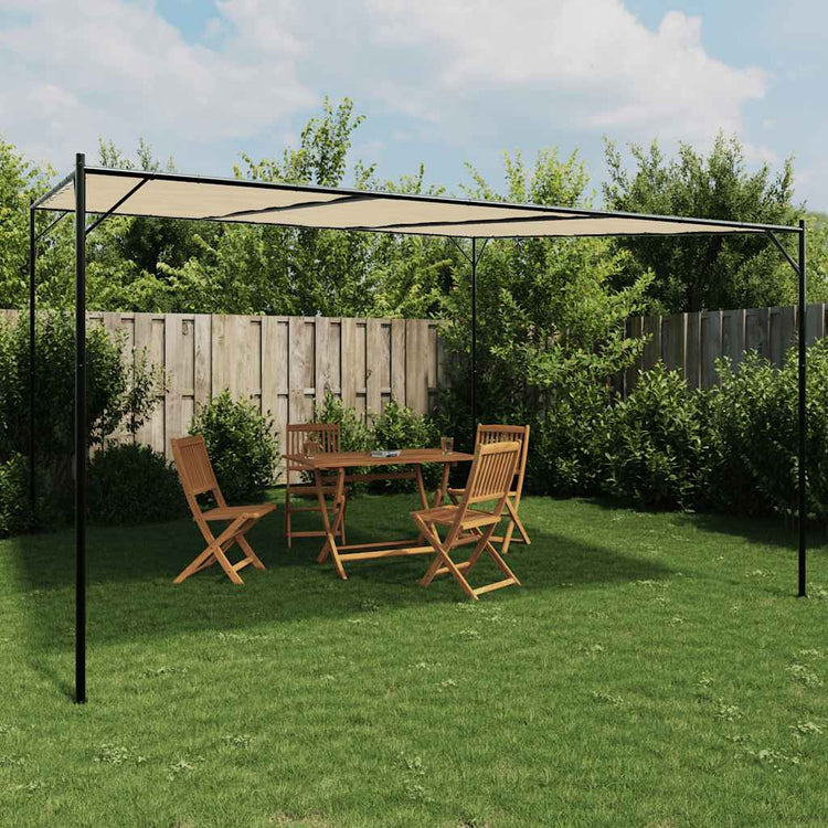 Vidaxl Arbor 4x4 m 180 g m² tissu et beige en acier