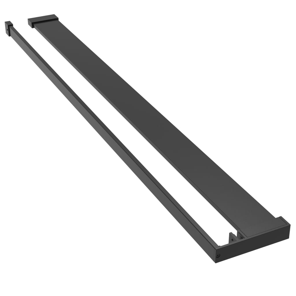 Mur vidaxl pour promenade - mur de douche 80 cm en aluminium noir