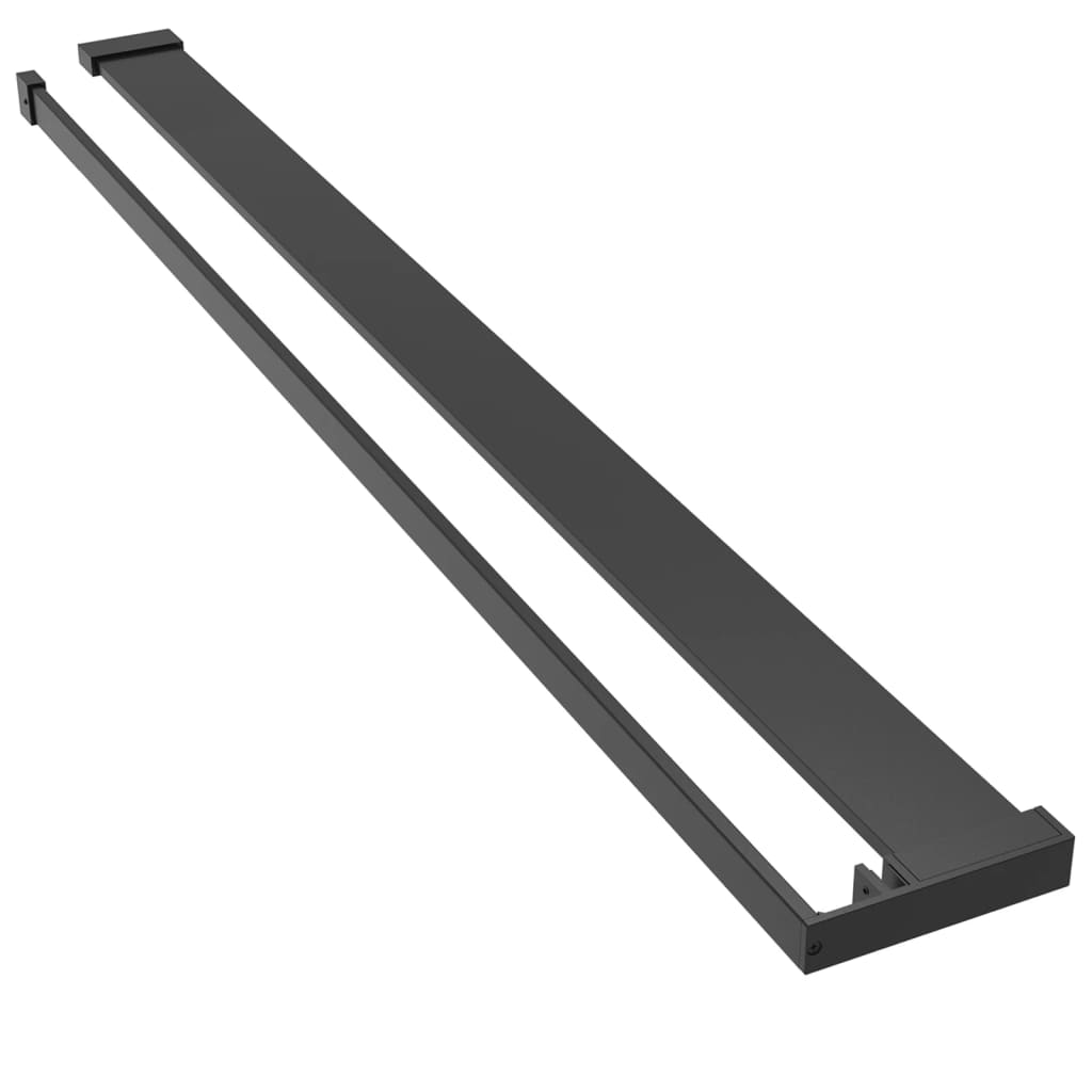 Douche vidaxl pour promenade -in mur de douche 115 cm en aluminium noir
