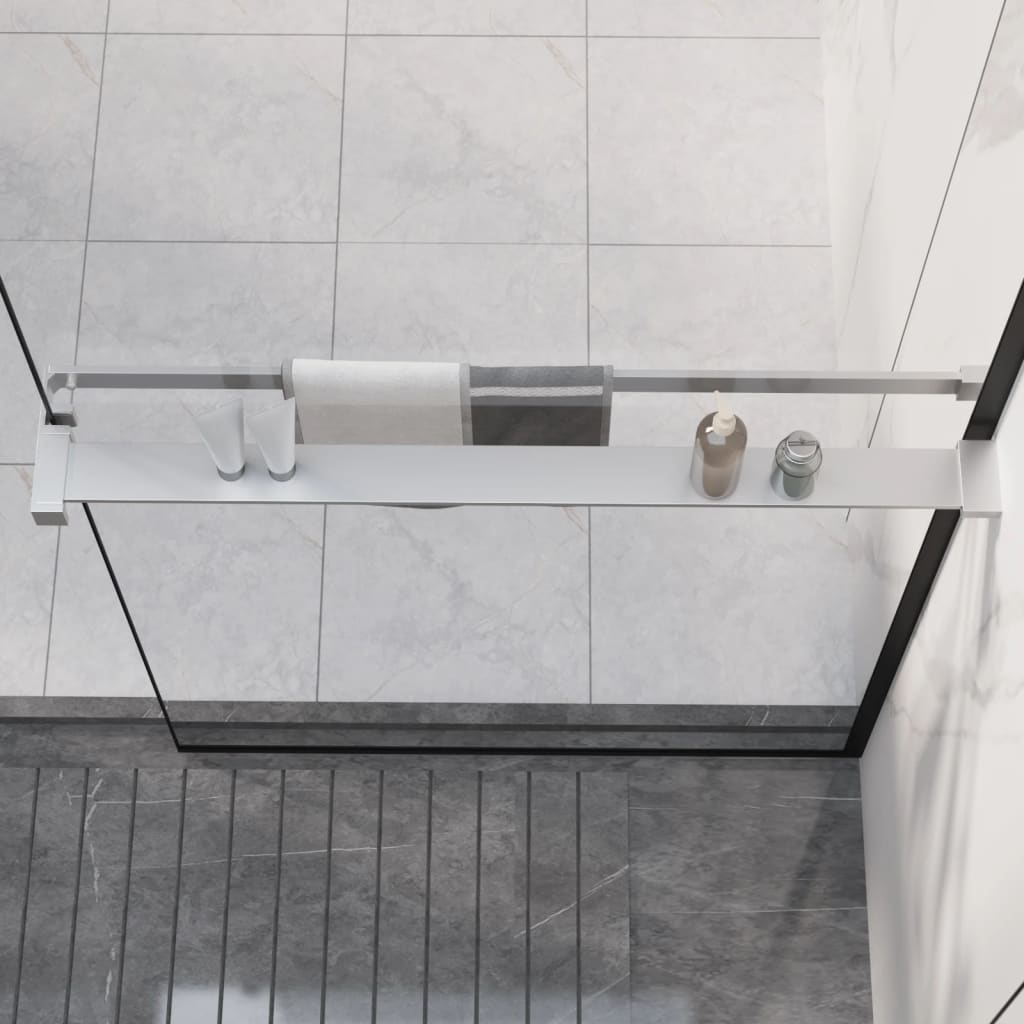 Vidaxl Walkschep pour Walk -in Mur de douche 80 cm en aluminium chrome -colored