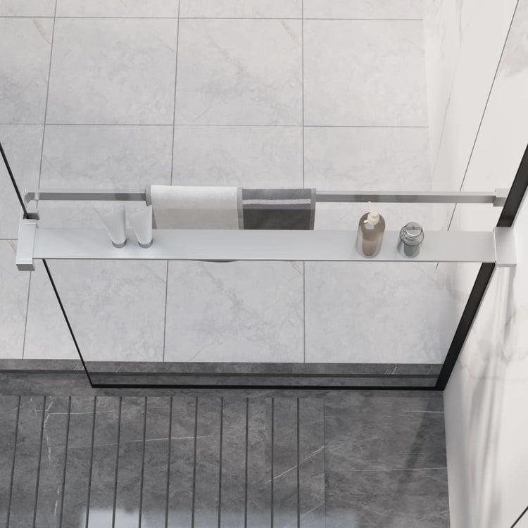 Vidaxl Walkschep pour Walk -in Mur de douche 80 cm en aluminium chrome -colored