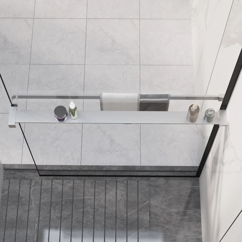 Vidaxl Walkschep pour Walk -in Mur de douche 90 cm en aluminium chrome -colored