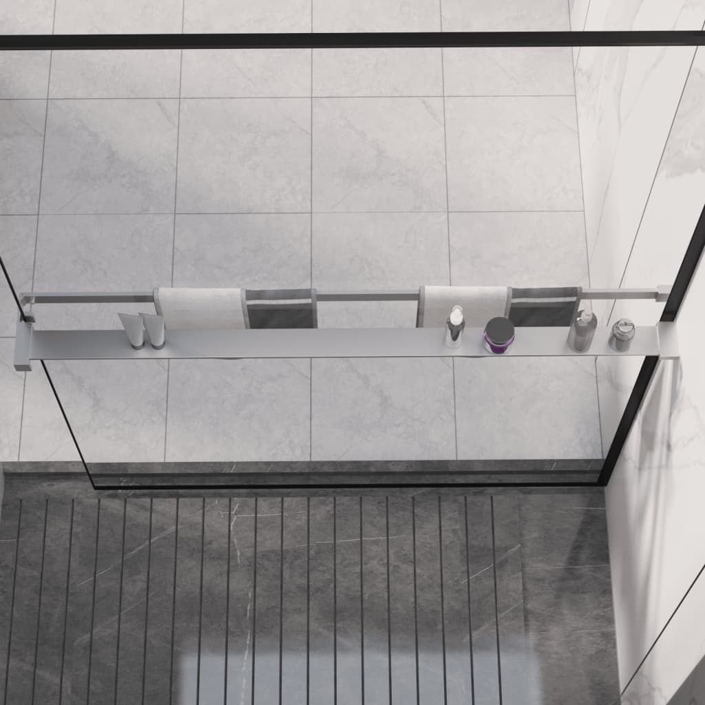 Vidaxl Walkschop pour la promenade -in Mur de douche 115 cm en aluminium chrome -colored