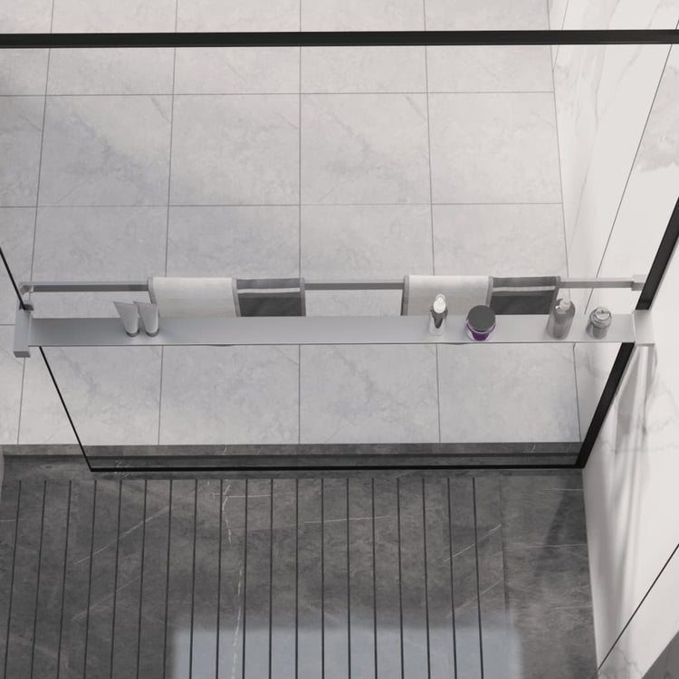 Vidaxl Walkschop pour la promenade -in Mur de douche 115 cm en aluminium chrome -colored