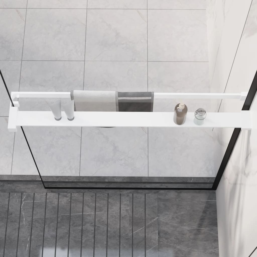 Vidaxl Walkschep pour la promenade -in Mur de douche 80 cm en aluminium blanc