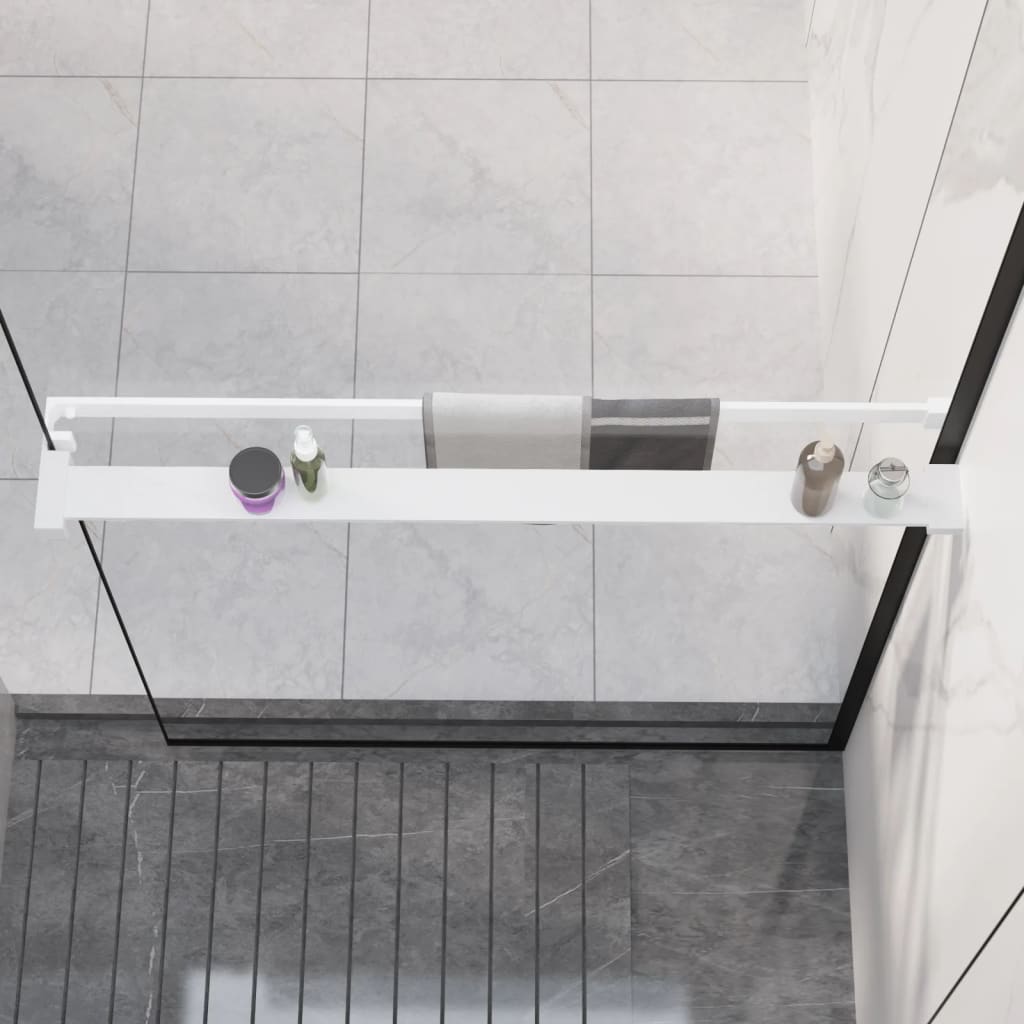 Vidaxl Walkschep pour Walk -in Mur de douche 90 cm Aluminium blanc