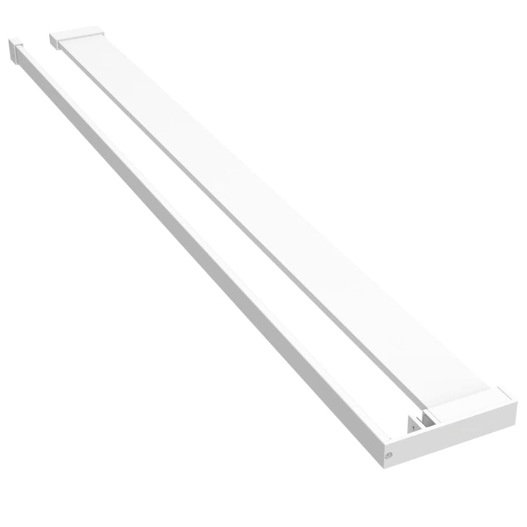 Vidaxl walkschop pour promenade -in bole de douche 100 cm en aluminium blanc