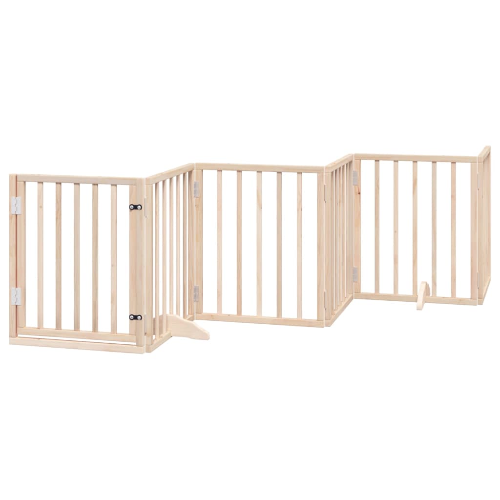 Vidaxxl barrière pour chien avec porte pliable 6 panneaux 300 cm bois de peuplier