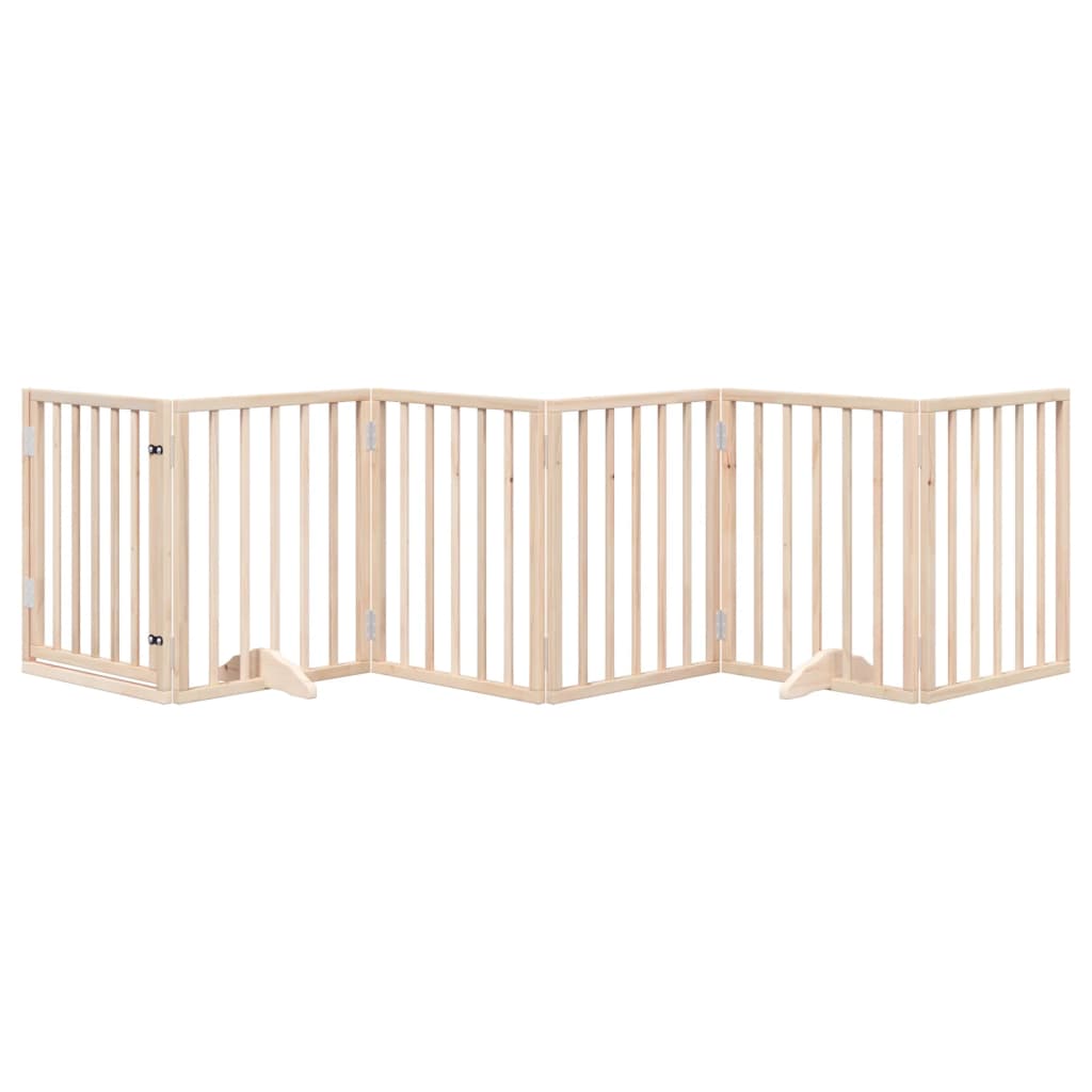 Vidaxxl barrière pour chien avec porte pliable 6 panneaux 300 cm bois de peuplier