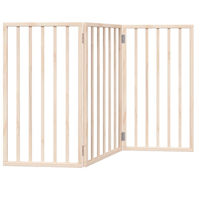 Vidaxl Dog Fence pliable 3 panneaux 150 cm Bois de peuplier
