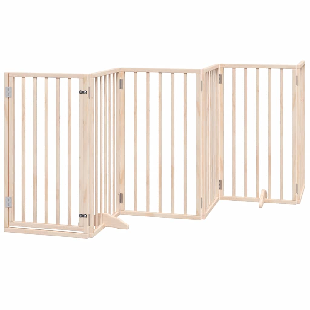 Vidaxxl barrière pour chien avec porte pliable 6 panneaux 300 cm bois de peuplier