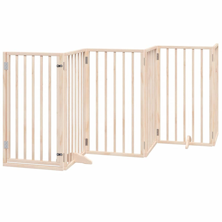 Vidaxxl barrière pour chien avec porte pliable 6 panneaux 300 cm bois de peuplier