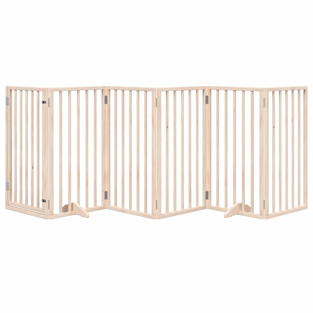 Vidaxxl barrière pour chien avec porte pliable 6 panneaux 300 cm bois de peuplier