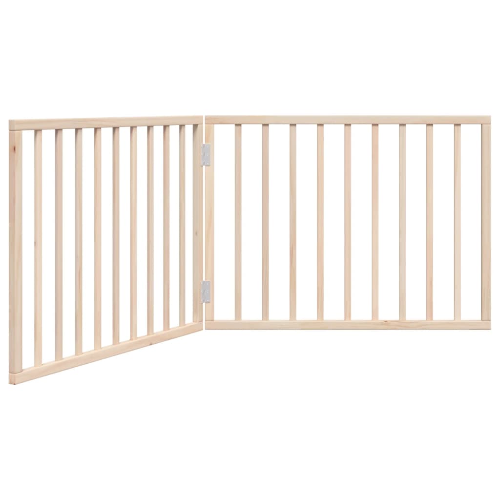 Vidaxl Dog Fence pliable 2 panneaux 160 cm Bois de peuplier