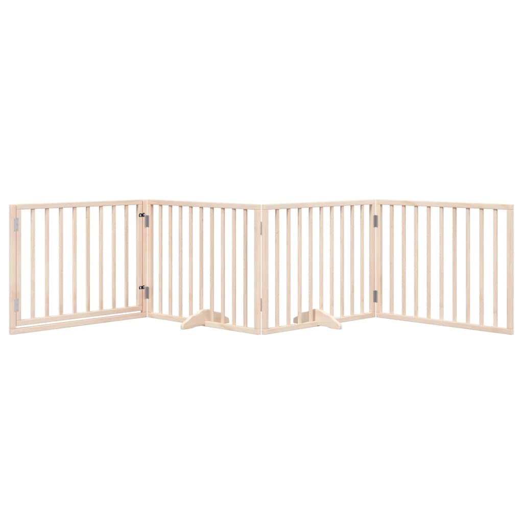 Vidaxxl barrière pour chien avec porte pliable 4 panneaux 320 cm bois de peuplier