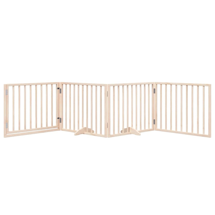Vidaxxl barrière pour chien avec porte pliable 4 panneaux 320 cm bois de peuplier