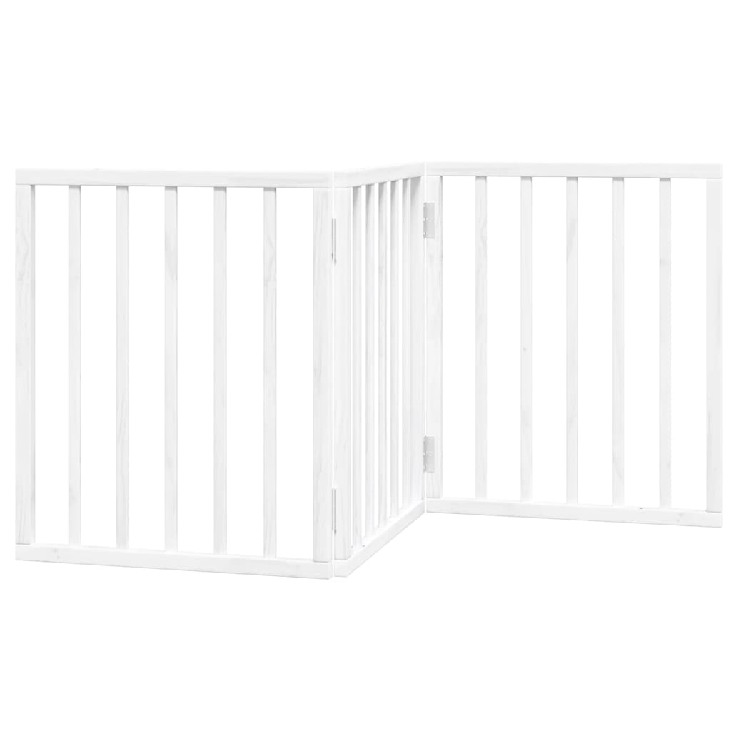 Vidaxx barrière pour chien pliable 3 panneaux 150 cm bois de peuplier blanc