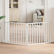 Vidaxl Dog Fence pliable 2 panneaux 160 cm Bois de peuplier blanc