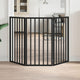 Vidaxx barrière pour chien pliable 3 panneaux 150 cm bois de peuplier noir