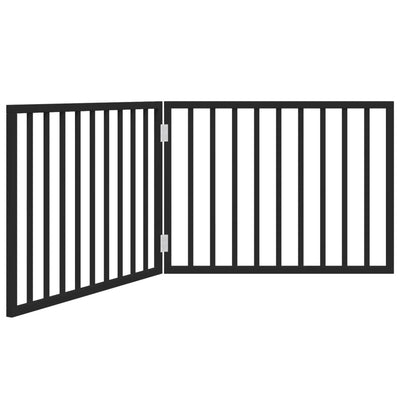 Vidaxl Dog Fence Bollpable 2 panneaux 160 cm populierhout noir