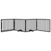 Vidaxx barrière pour chien pliable 4 panneaux 320 cm bois de peuplier noir