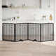 Vidaxx barrière pour chien pliable 4 panneaux 320 cm bois de peuplier noir