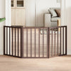 Vidaxl foldable dog gate 3 panels 150 cm poplar wood brown
