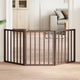 Vidaxl foldable dog gate 3 panels 150 cm poplar wood brown