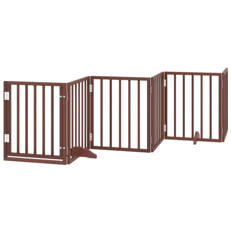 Vidaxx barrière pour chien pliable 6 panneaux 300 cm bois de peuplier marron