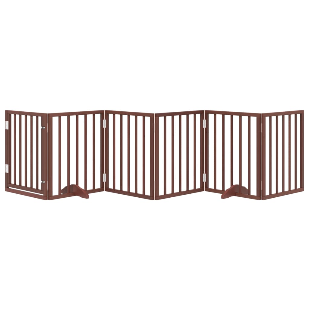 Vidaxx barrière pour chien pliable 6 panneaux 300 cm bois de peuplier marron