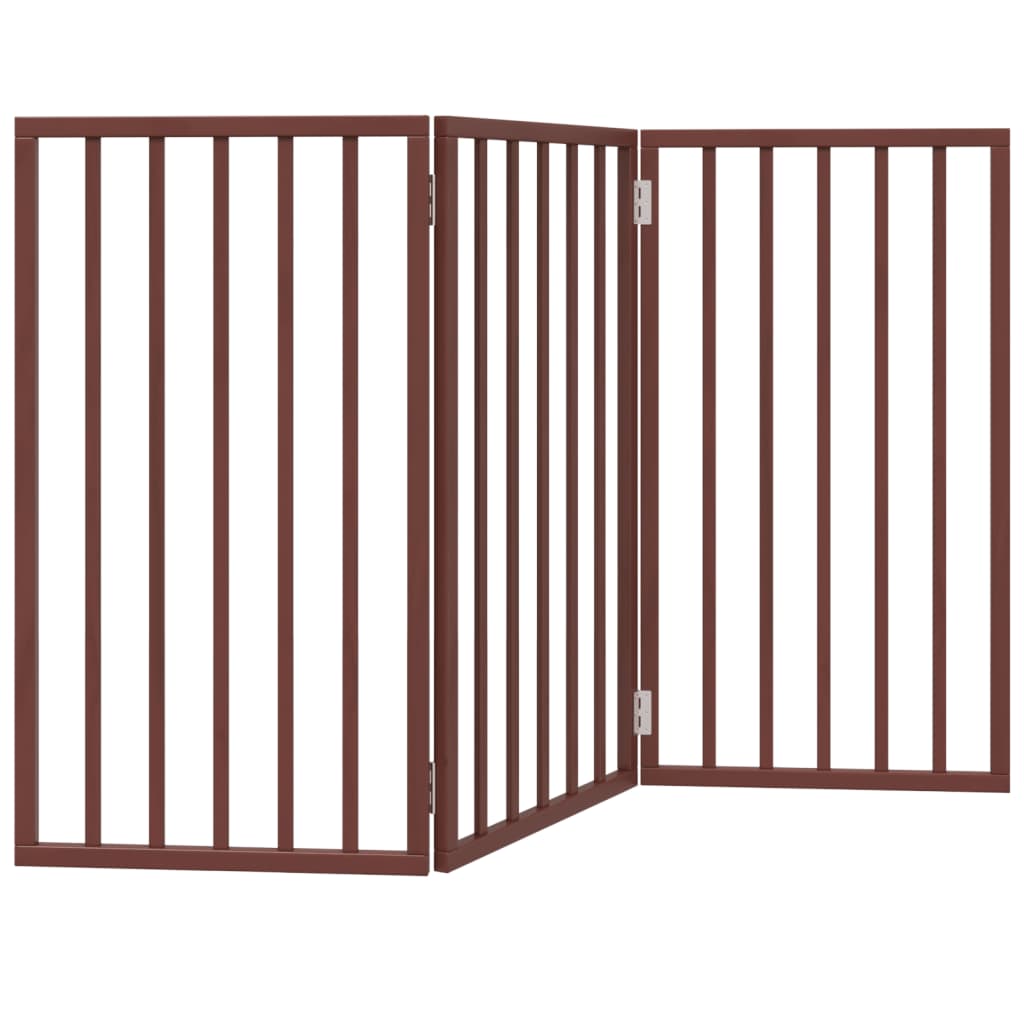 Vidaxl Dog Fence pliable 3 panneaux 150 cm Brow