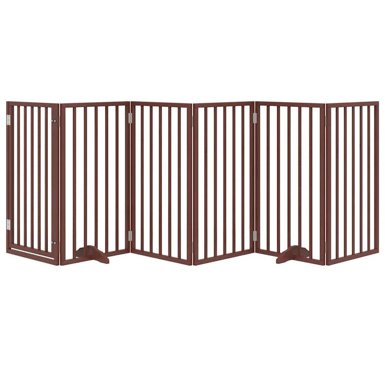 Vidaxl Dog Fence pliable 6 panneaux 300 cm Populier Brown